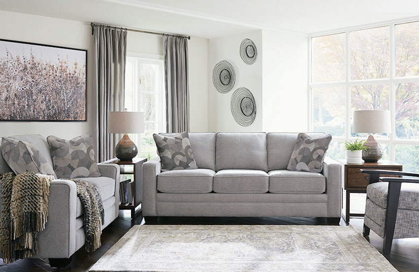 LaZBoy contemporary gray sofa