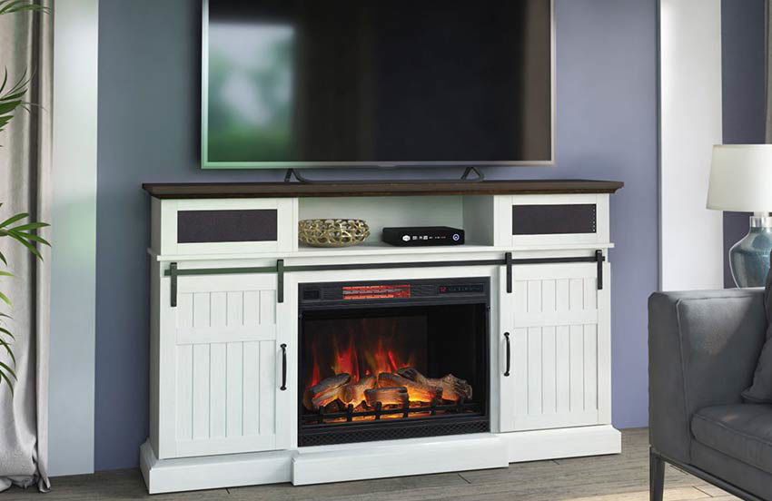 Fireplace TV console